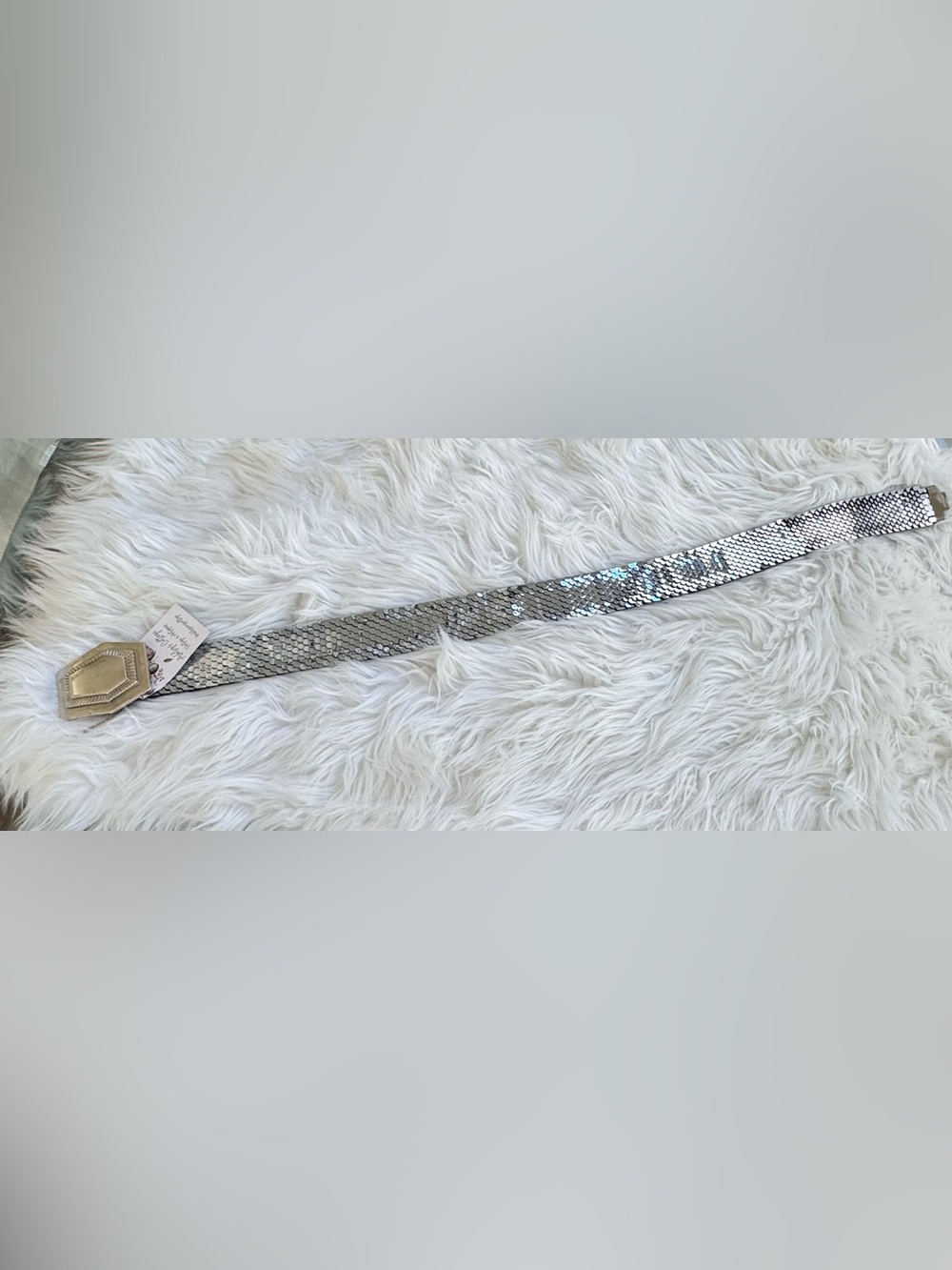 Vintage Silver Sequin Women's Belt